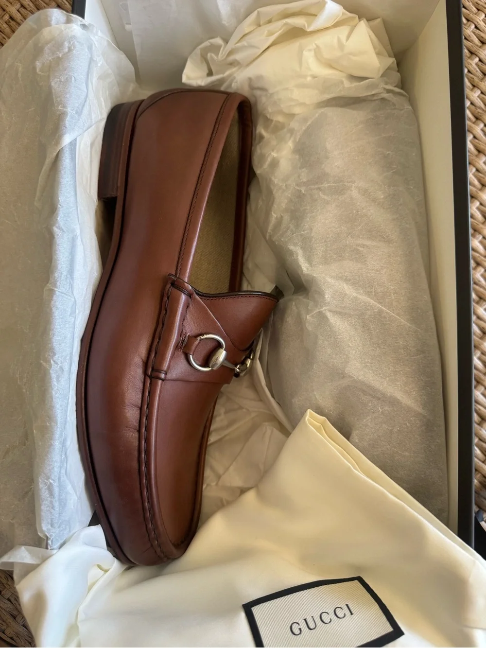 Gucci Men’s Horsebit 1953 Brown Leather Loafers - Size 12 - NWT